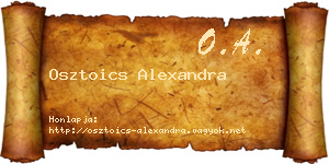 Osztoics Alexandra névjegykártya
