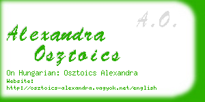 alexandra osztoics business card